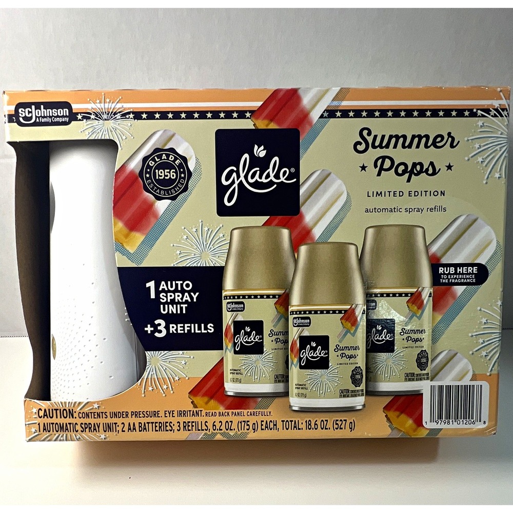 Glade Summer Pops Automatic Spray Starter Kit White 1 Unit 3 Refills E118021K